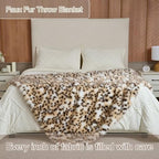 Luxury Fluffy Faux Fur Throw Blanket,Thick Fluffy Silky Fuzzy Cozy Blanket,Plush Blankets for Couch, Sofa, Chair, Bed-Leopard Print,50x60 Inches - color: Leopard Print, size: Throw (50" x 60")