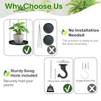 Shinehola 2 Pack Hanging Planters for Indoor Outdoor Plants 9", Plant Hanger Indoor | Metal Hanging Plant Holder, 2-Tier Hanging Plant Shelf, Hanging Basket, No Plant/Pot Included (2 Packs) - size: 2 Tier