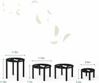 Zhongma Set of 4 Fully Assembled Metal Plant Stand for Heavy Potted Plant for Home Indoor and Outdoor, 220 LBS Capacity & Heavy Duty Construction, Sturdy Plant Riser without Installation Required