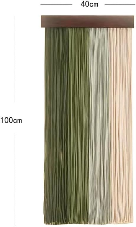 Jditngp Nordic Home Wall Decor Hand Woven Bohemian Wooden Board Tassel Wall Hanging Wall Decoration Tapestry Gradient Green Living Room Bedroom Entrance Hall Kitchen Corridor Wall Art 40''Lx15.8''W