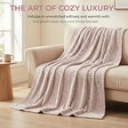 Exclusivo Mezcla Fleece Bed Blanket Twin Size, Lightweight Jacquard for Spring Summer, Soft Cozy Breathable Blankets, Camel, 90x66 Inches - color: Camel, size: Twin ( 90x66 IN )