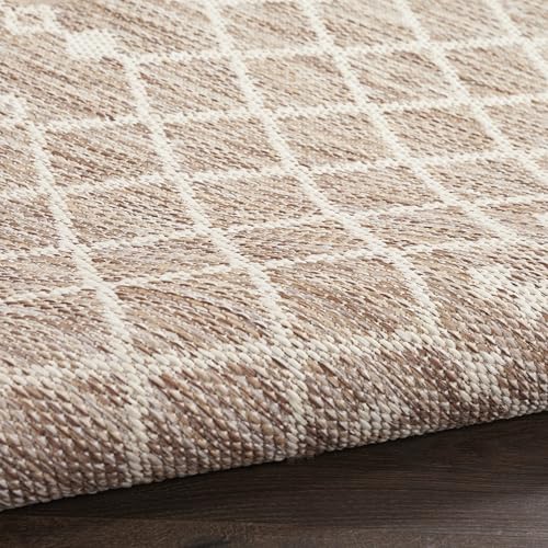 Nourison Home Positano Beige 8' x 10' Area Rug - Easy Clean, Non Shedding, Bed Room, Living Room, Dining Room, Kitchen (8' x 10') - color: Beige, size: 8' x 10' (Rectangular)