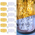 12 Pack Fairy Lights Battery Operated - 7ft 20 Led Twinkle Lights 3 Modes, Bulk Mini String Lights Waterproof for Mason Jars Vases DIY Party Wedding -Warm White & Cold White - color: Warm White&Cool White, size: 12 Pack