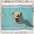 Oversized Turkish Beach Towel Blanket XXL Cotton Sandproof Towels Boho Woven Extra Large Big Sand Free Giant Throw Blankets Huge Quilt XL Picnic Camping Necessities Cloud For Adult Gifts Teal - color: Z Teal Mtb, size: Xxxl(88x82 In,224x208 Cm)