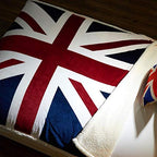 UKELER Flannel Sherpa Throw 60'' x 50'' Union Jack Fleece Blanket Soft Comfy Flannel Blanket Throws for Bed/Couch/Sofa/Office/Camping - color: B-union Jack, size: 50''x60''