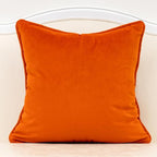 Yangest Orange Square Throw Pillow Cover Wavy Velvet Cushion Cover Modern Zippered Pillowcase for Sofa Couch Bedroom Living Room Chair, 24 x 24 Inch…