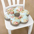 vctops Flower Shaped Chair Pad Farmhouse Floral Print Chair Seat Cushion Pad Soft Comfy Cotton Cushion Pillow (1220 Blue, 16"x16") - color: 1220 Blue