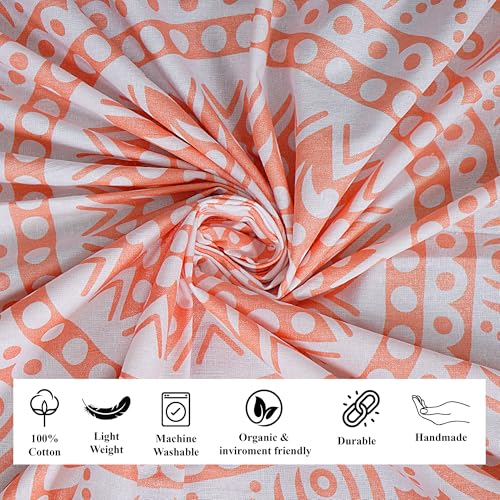 FURNISHFUL FINESSE Handmade Cotton Mandala Wall Tapestry - Rose Gold Ombre Boho Wall Decor, Indian Boho Bohemian Hippie Cute Room Hanging for Girly Bedroom, Dorm & Living Room Aesthetic - 54x84 Inches, Rose Gold - color: Rose Gold, size: 84"L x 54"W
