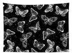 HVEST Butterfly Wall Hanging - Space Tapestry for Bedroom & Living Room, 59W x 51H inches - color: Black, size: 51"L x 59"W