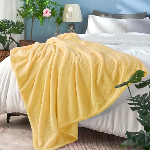 inhand Fleece Twin Blanket for Bed Champagne Gold Throw Blanket for Couch Super Soft Cozy Warm Blankets and Throws Lightweight Fuzzy Large Blanket for Sofa Bed Office,60x90 inches - color: Champagne Gold, size: Twin/Twin XL-60x90 IN