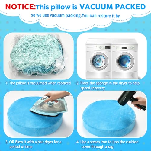 GlikCeil 8 Pcs Round Floor Pillow Cushions for Kids Classroom 15'' Soft Flexible Seating Chair Floor Seats for Reading Corner Playroom - Winter & Spring School Supplies (Ocean Breeze Collection) - color: Ocean Breeze Collection