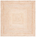 SAFAVIEH Area Rug 3' Square - Cape Cod Collection- Natural Brown, Handmade Braided Flat Weave Jute (CAP252A) - size: 3' x 3' (Square)
