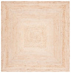 SAFAVIEH Area Rug 3' Square - Cape Cod Collection- Natural Brown, Handmade Braided Flat Weave Jute (CAP252A) - size: 3' x 3' (Square)