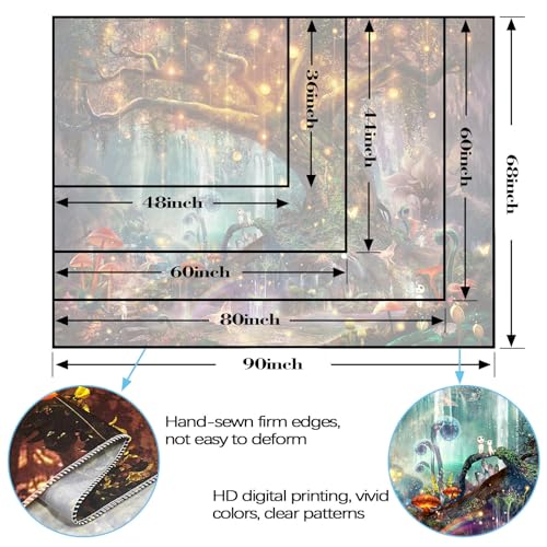 Spenlife Nature Tree Tapestry Mystical Forest Tapestry for Bedroom Aesthetic Tapastry's Wall Hanging Tapestries for Living Room Dorm Tree2 44×60 Inches - color: Lemon Yellow, size: 60"L x 44"W