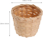 Kichvoe Woven Storage Basket Set of 6 Small Bamboo Baskets for Tabletop Organization Decorative Flower Containers and Household Sundries Storage Compact 2.95X2.95X2.36 Inch