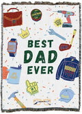 Pure Country Weavers Best Dad Ever Blanket - Gift Tapestry Throw Woven from Cotton - Made in The USA (60X80) - color: Best Dad Ever, size: 60x80