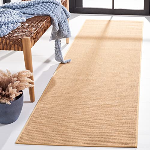 Martha Stewart x SAFAVIEH Area Rug Collection - 2'3" x 8' Runner, Natural Brown, Sisal & Jute, Farmhouse Style, Ideal for Living Room, Bedroom, Foyer, Hallway (MSR9501A) - color: Natural, size: 2'3" x 8' (Runner)