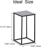 Black Plant Stand Pedestal Stand - 2 Pcs Metal Plant Stand, 15.75in Tall Flower Stand Vase Flower Holder, Wedding Centerpieces for Table, Corner Planter Pot Rack for Living Room, Home, Patio Decor
