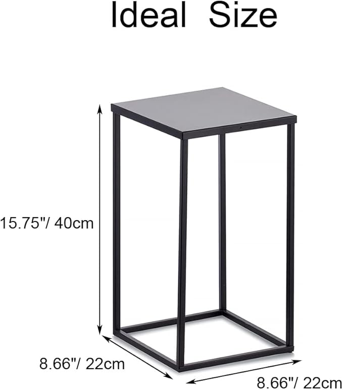 Black Plant Stand Pedestal Stand - 2 Pcs Metal Plant Stand, 15.75in Tall Flower Stand Vase Flower Holder, Wedding Centerpieces for Table, Corner Planter Pot Rack for Living Room, Home, Patio Decor