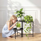 aboxoo 3 Tier Metal Plant Stand Modern NEW, Indoor Outdoor Multi-Tiered Plant Stand Display Tray, Flower Pot Stand for Indoor Home Outdoor Patio Balcony Yard - size: 3 Tier