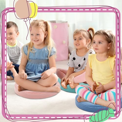 Juexica 4 Pcs Extra Thick Flexible Seating Floor Cushions Assorted Colored Pillow Floor Cushions for Classroom Soft Flexible Seating for Kids Learning Sitting Daycare School Chair (Mixed Colors) - color: Mixed Colors