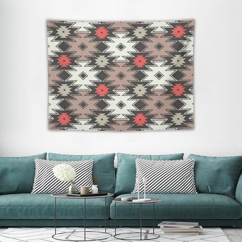 Aztec Tapestry, Native Boho Ethnic Tribal Geometric Bohemia Retro Vintage Tapestries Home Decor for Living Room Bedroom Decoration 40in Wx30in H (102×76cm) - color: Bohemian Tapestry-18, size: 40in"Wx30in"H (102×76cm)