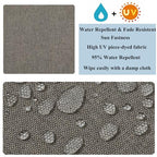 FUNHOME 15"x15"x4" Bistro Chair Cushion Set of 2, Water Repellent Round Outdoor Chair Cushions with Ties, Patio Tufted Chair Pads for Home Garden (Beige Coffee) - color: Beige