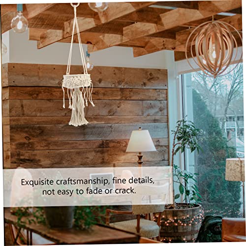 ORFOFE Craftsmanship Basket Organizer Woven Plant Pot Decorative Plant Container Bohemian Style Storage Basket