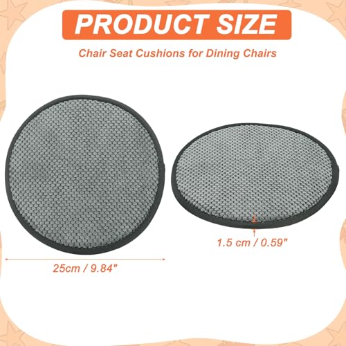 uxcell Round Stool Cushion, 10 x 10 Inch Round Seat Pads with Elastic Straps, Anti-Slip Soft Round Pad Chair Seat Cushions for Dining Chairs Kitchen Bar High Stool, Dark Gray - color: Dark Gray, size: 10 x 10 Inch