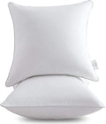 Leeden 20 x 20 Pillow Inserts (Set of 2) - Throw Pillow Inserts with 100% Cotton Cover - 20 Inch Square Decorative Pillows for Sofa, Couch, Bed and Home Decor