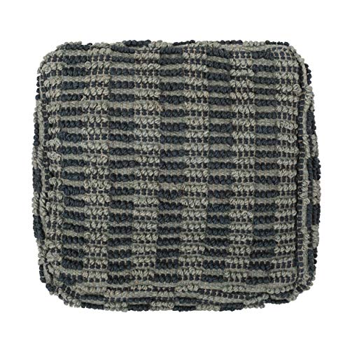 Foamma Pouf Ottoman Teal Blue, 16"x16"x16" - Square Ottoman Foot Rest for Living Room and Bedroom, Pouf Footstool, Foot Rest for Couch, Boho Furniture for Home - color: Teal Blue