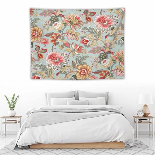 Houselerax Boho Vintage Flower Tapestry Wall hanging,Bohemian Blossom Colorful Mandala Flower Tapestries, Botanical Spring Multi Color Tapestry for Bedroom Home Hippie Wall Decor 40"x30" - color: Boho Floral-11, size: W40xL30in