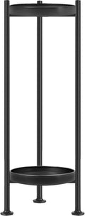 Plant Stand Indoor Outdoor, 2 Tier Iron Plant Stand, 30'' Tall Pedestal Stand Outdoor, Metal Flower Stands for Indoor Plants, Balcony, Living Room