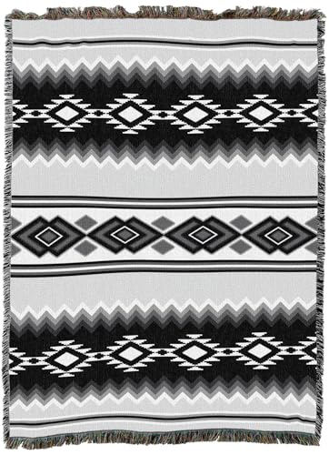 Pure Country Weavers Gray Chevron - Western Tapestry Throw Blanket Woven from Cotton - Made in The USA (72x54) - color: Gray Chevron