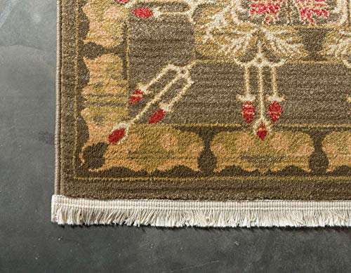Unique Loom Edinburgh Collection Area Rug - Canmore (7' 1" x 10' Rectangle, Brown/ Light Blue) - color: Brown/Light Blue, size: 7'1" x 10' (Rectangular)