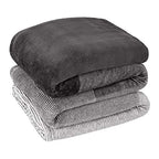 PAVILIA Gray Ombre Fleece Throw Blanket for Couch Sofa Bed, 60x80 Twin - color: Gradient - Charcoal, size: 60 x 80 Inches - Twin