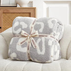 Snuggle Sac Leopard Queen Size Grey Microfiber Fluffy Warm Cozy Fuzzy Soft Blanket Reversible Cheetah Blankets for Bed, Couch, Sofa, 90x90 inches - color: Leopard Grey, size: Queen(90"x90")