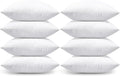 OTOSTAR Pack of 8 Throw Pillow Inserts, 20 x 20 Square Cushion Inner Soft Fluffy Plump Stuffer Cushion Pads White Decorative Pillow Inserts