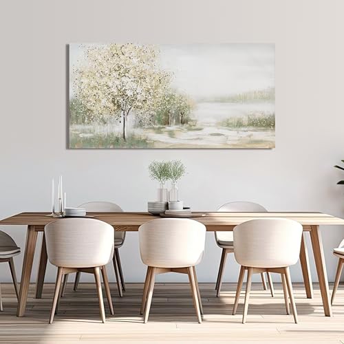 Green Wall Art Canvas Wall Art Decor Spring Scene Nature Landscape Wall Painting Decorations Artwork Wall Art Prints Pictures For Room Living Room Bedroom Office Decor 20x40 Inch - color: Green, size: 40"L x 20"W