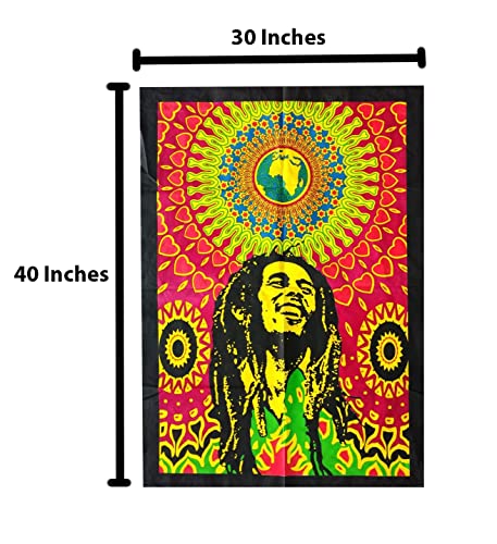Rastogi Handicrafts Cotton Tapestry Indian Goddess Indian Deity 40" X 30" Poster Size Tapestry - color: Bobmarley-g