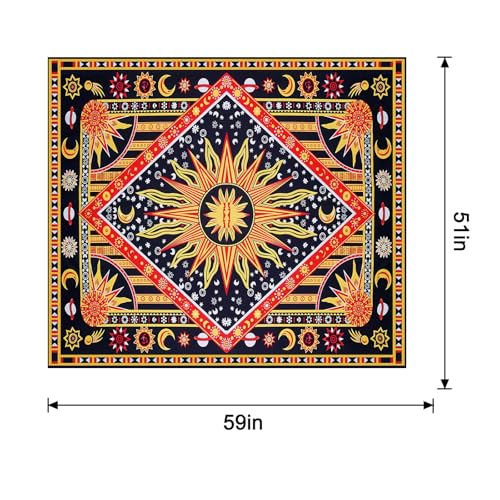 Starry Sky Astrology Tapestry – Celestial Space Constellation Wall Hanging for Bedroom, Living Room, Office - color: Astrological, size: 59"L x 51"W