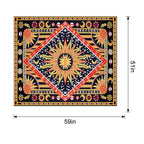 Starry Sky Astrology Tapestry – Celestial Space Constellation Wall Hanging for Bedroom, Living Room, Office - color: Astrological, size: 59"L x 51"W