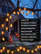 8.5ft Owl Christmas Outdoor String Lights with 10 LED Bulbs, Shatterproof Fairy Lights Plug in for Xmas - color: Multicolor Owl