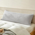 WARMDERN Grey Pillow Covers Body Pillow Cover Soft Microfiber Pillow Cases Set of 1 Boho Textured Pillowcase with Envelope Closure(Grey, Body-1 20x54 Inches) - color: Gray, size: 20" x 54" (Pack of 1)