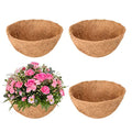 Legigo 4 Pack 14 Inch Hanging Basket Coco Liners Replacement, 100% Natural Round Coconut Coco Fiber Planter Basket Liners for Hanging Basket Flowers/Vegetables - color: 4pcs, size: 14 Inch