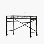 Zhongma Window Height Sturdy Metal Plant Stand with Wheels, 36.6 x 16 x 26.2 in High, Heavy Duty Succulent Shelf for Home Indoor and Outdoor, 220 LBS Capacity & Heavy Duty Construction