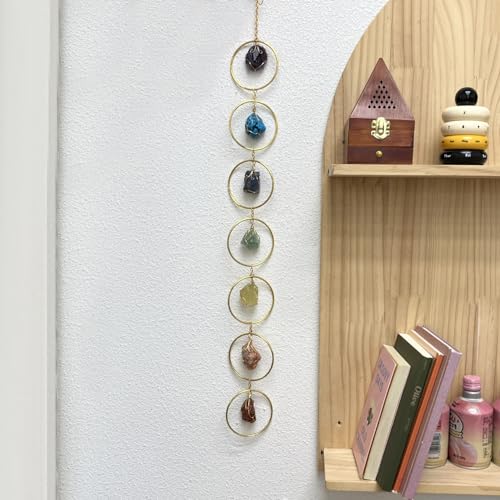 Healing Crystal Energy Wind Chime, Crystals Decor, Meditation Home Decoration, Gem Wall Decoration, Birthday Gift, Colorful Sunshine Catcher