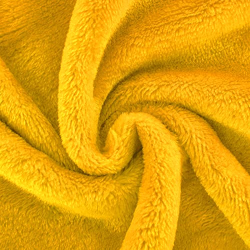 JIAHANNHA Mustard Yellow Throw Blanket Fleece Blanket 50"x60",Super Soft Cozy Plush Throw Blanket for Couch Sofa Bed,Warm and Lightweight Bed Blankets for Adults - color: Mustard Yellow, size: Throw(50"×60")