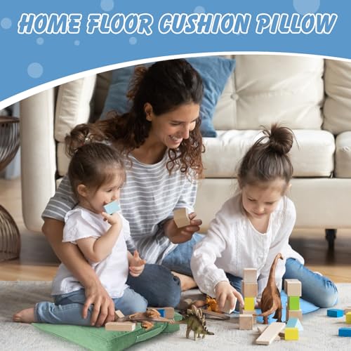 Gerrii 8 Pieces Floor Cushions for Kids Classroom Flexible Floor Seating Cushions Floor Pillows for Home School Kindergarten Daycare Nursery(Blue and Green Series,Square) - color: Blue and Green Series, style: Square