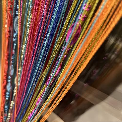 ave split 100cmX200cm Decorative Door String Curtain Beads Wall Panel Fringe Window Room Divider Blind for Wedding Coffee House Parts Door Divider Beads Tassel Screen Decoration (Colorfull 25) - color: Colorfull 25
